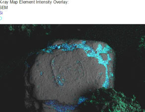 element mapping showing salt contamination
